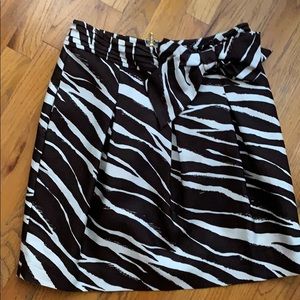 Kate Spade Animal Print Skirt with Bow